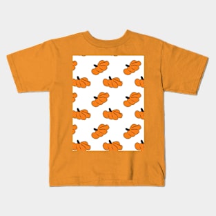 Pumpkin, Halloween, vegetable, harvest, holiday, seamless, pattern Kids T-Shirt